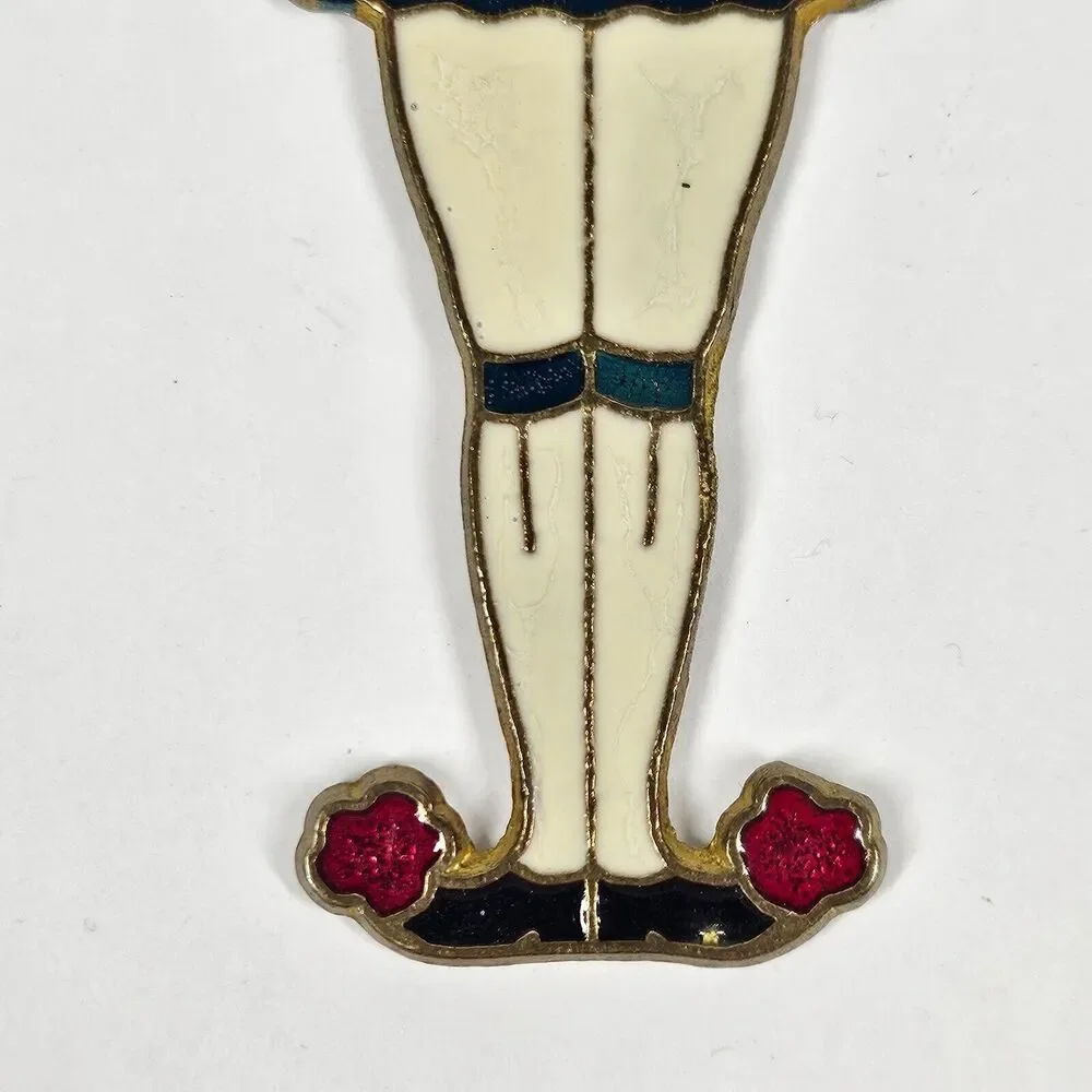 Enamel on Brass Bottle Opener Figural Male Dancer Greece Vintage